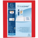 CLASSEUR PP PERSONNALISABLE 4 ANNEAUX 25MM A4 MAXI ROUGE - EXACOMPTA