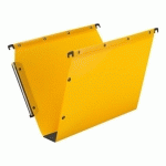 LOT DE 10 - DOSSIER SUSPENDU POUR ARMOIRES POLYPROPYLÈNE OPAQUE ULTIMATE ELBA FOND 50 MM JAUNE FONCÉ