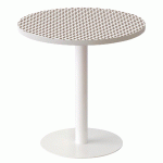 GUÉRIDON EASY OFFICE BAS PIED MÉTAL Ø 60 CM PLATEAU DÉCOR BRUN - MANUTAN COLLECTIVITÉS