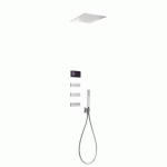 KIT DE DOUCHE THERMOSTATIQUE ÉLECTRONIQUE ET ENCASTRÉ SHOWER TECHNOLOGY AVEC CONTRÔLE ÉLECTRONIQUE COMPRIS (NOIR) - TRES 0928831