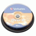 PACK DE 10 DVD-R 4,7GO 16X 43523 - LOT DE 3