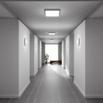 PERFORMANCE IN LIGHTING PLAFONNIER LED WL390 ANGULAIRE PLASTIQUE 38W 39X39CM