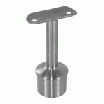 SUPPORT DE MAIN-COURANTE - POTEAU ROND - INOX POLI 316 - FIXE - NOIR - DROIT DESIGN PRODUCTION