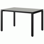 TABLE MALIBU 120X80 T5 SOUDÉ ST ISOS GRIS 1400/NO NOIR 9005