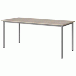 TABLE MALIBU 180X80 T6 4P STRA ABS ACACIA/GRIS 9006 - MANUTAN EXPERT