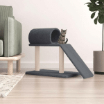 ARBRES À CHAT AVEC TUNNEL ET ÉCHELLE GRIS FONCÉ 55,5 CM