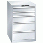 ARMOIRE GRIS CLAIR 564X725X850 AVEC 5 TIR. 75KG _ 14.399.020 - LISTA