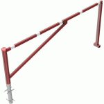 BARRIÈRE PIVOTANTE À BÉTONNER CADENAS-3000 MM-ROUGE/BLANC - SCHAKE