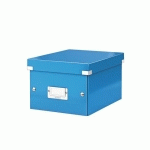 BOÎTE DE RANGEMENT CARTON LEITZ CLICK&STORE WOW H 16 X L 21,7 X P 28 CM BLEUE