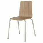 CHAISE MALIBU 4P T6 COQUE CHÊNE BARD 1146 / ALU BLANC 9016 - MANUTAN EXPERT