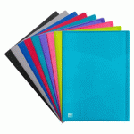 LOT DE 10 - PROTÈGE-DOCUMENTS OSMOSE OXFORD POLYPROPYLÈNE A4 20 POCHETTES - 40 VUES ASSORTIES