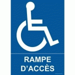 PANNEAU RAMPE D'ACCÈS+PICTO HANDICAPÉ PVC 300X420MM