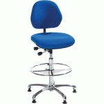 SIÈGE AKTIV - TISSU - HAUT - PATIN - BLEU - GLOBAL PROFESSIONAL SEATING