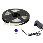 HOUSECURITY - SMD 3528 300 LED STRIP 5 METRES REEL IP 65 BLUE PLUS POWER SUPPLY 2A