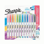 SURLIGNEUR SHARPIE S-NOTE COULEURS ASSORTIES PASTEL - BLISTER DE 12