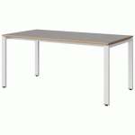 TABLE MALIBU 160X80 T5 SOUDÉ STRA ALAISÉ BÉTON F186/BLC 9016