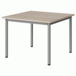 TABLE MALIBU 80X80CM T3 4P STRA ABS ACACIA/GRIS 9006