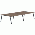 TABLE RÉUNION GARY 300 X 160 CM PIED ANTHRACITE PLATEAU NOYER - MBA