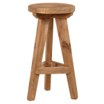 TABOURET DE BAR H. 65 CM EN BOIS MASSIF PIN RECYCLÉ - CHALET