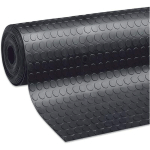 TAPIS PROTECTEUR DE SOL EN GOMME ANTIDÉRAPANT REVÊTEMENT ROBUSTE À BULLES NOIRES AU MÈTRE H120 CM