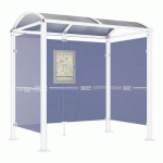 ABRI BUS VOÛTE 2.50 M AVEC BARDAGES LATÉRAUX - BLANC 9010 - PROCITY