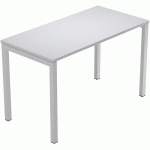 BUREAU DROIT FAST 4 PIEDS MÉTAL - 120X60 CM - GRIS