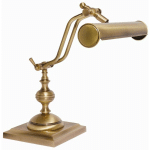 LICHT-ERLEBNISSE - LAMPE DE BUREAU SCRIVANIA EN LAITON DE COULEUR BRONZE CLAIR AU DESIGN VINTAGE LAMPE DE PIANO LISEUSE H:39 CM - BRONZE CLAIR