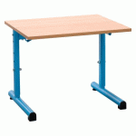 LOT DE 2 - TABLE SCOLAIRE SYLLAB, 1 PLACE, L.60 CM, RÉGLABLE, TAILLE1 À 4, PLATEAU MÉLAMINÉ, BLEU