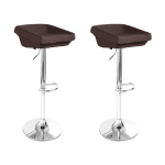 DESIGNETSAMAISON - LOT DE 2 TABOURETS DE BAR DESIGN MARRONS - UDINE MARRON