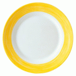 LOT DE 6 - BRUSH ASSIETTE JAUNE Ø 23,5 CM