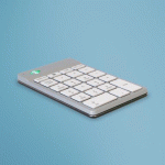 R-GO TOOLS CLAVIER R-GO NUMPAD BREAK, CLAVIER NUMÉRIQUE ERGONOMIQUE AVEC LOGICIEL DE PAUSE, BLUETOOTH, BLANC