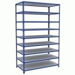 RAYONNAGE D'ARCHIVES RAPID 2 1980X1220X610 9 TAB METAL BLEU