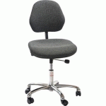 SIÈGE AKTIV ESD-TISSU-BAS-ROULETTESEASY ROLLING-GRIS - GLOBAL PROFESSIONAL SEATING