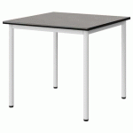 TABLE MALIBU 80X80CM T5 4P STRA BÉTON F186/NOIR BLC 9016