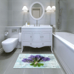 DOGE MILANO - TAPIS DE SALLE DE BAIN, 100% MADE IN ITALY, TAPIS ANTITACHE AVEC IMPRESSION NUMÉRIQUE, TAPIS ANTIDÉRAPANT ET LAVABLE, MODÈLE ALANA,