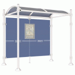 ABRI BUS PROVINCE 2.50 M SANS BARDAGES LAT. INOX BLANC 9010 - PROCITY