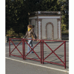 BARRIÈRE LISBONNE 150 M STRUCTURE SIMPLE CROIX - ZINC ROUGE 3004 - PROCITY