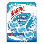 BLOC WC HARPIC ACTIV FRESH 6 ACTIONS - POUR CUVETTES - PARFUM MARINE