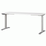 BUREAU RÉGLABLE ÉLECTRIQUE GW-JET - 180CM - BLANC/ARGENT - GERMANIA
