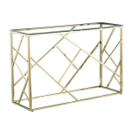 HOMY FRANCE - CONSOLE GEOMAG GOLD VERRE TRANSPARENT 120X40X78 CM