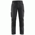 PANTALON DE TRAVAIL SERVICES STRETCH FEMME NOIR/GRIS FONCÉ TAILLE 38 - BLAKLADER