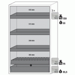 ARMOIRE SÉCURITÉ S-CLASSIC-90 S90.196.120.WDAS GRIS CLAIR