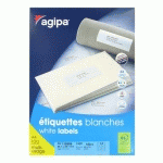 ETIQUETTE ADRESSE MULTI-USAGES 99,1 X 38,1 MM AGIPA 118986 BLANCHE - BOÎTE DE 1400