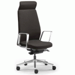 FAUTEUIL DIRECTION TISSU CHINE GRIS FONCE EDEN - SOKOA