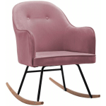 LES TENDANCES - CHAISE À BASCULE ROSE VELOURS 5