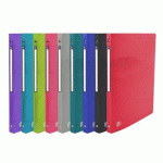 LOT DE 20 - CLASSEUR OXFORD OSMOSE A4 DOS 20MM 4 ANNEAUX RONDS COUVERTURE POLYPRO COLORIS ASSORTIS