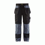 PANTALON ARTISAN BICOLORE NOIR GRIS CLAIR TAILLE C58 - BLAKLADER