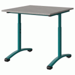 TABLE MALIBU 80X80 T3/T6 DL ST ABS BÉTON F186/BLEU 5018