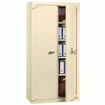 ARMOIRE FORTE 2 PORTES SERRURE À CLÉ + 4 COMPTEURS 757 LITRES COLORIS IVOIRE - MANUTAN COLLECTIVITÉS