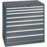 ARMOIRE 8 TIROIRS SÉRIE 78.294-CAPACITÉ 75KG-NOIR - LISTA